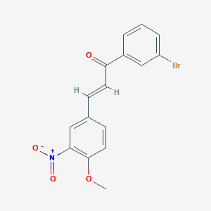 molecular formula C16H12BrNO4 B3905862 1-(3-bromophenyl)-3-(4-methoxy-3-nitrophenyl)-2-propen-1-one 