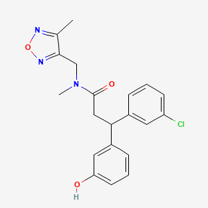 3-(3-chlorophenyl)-3-(3-hydroxyphenyl)-N-methyl-N-[(4-methyl-1,2,5-oxadiazol-3-yl)methyl]propanamide