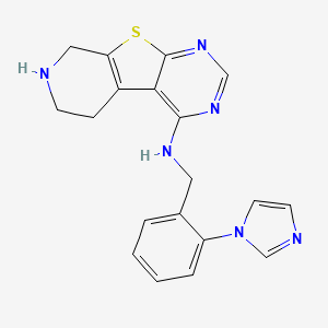 molecular formula C19H18N6S B3905887 N-[2-(1H-imidazol-1-yl)benzyl]-5,6,7,8-tetrahydropyrido[4',3':4,5]thieno[2,3-d]pyrimidin-4-amine dihydrochloride 