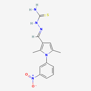 molecular formula C14H15N5O2S B3905902 2,5-dimethyl-1-(3-nitrophenyl)-1H-pyrrole-3-carbaldehyde thiosemicarbazone 