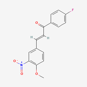molecular formula C16H12FNO4 B3905965 1-(4-fluorophenyl)-3-(4-methoxy-3-nitrophenyl)-2-propen-1-one 