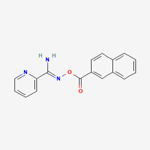 molecular formula C17H13N3O2 B3905966 N'-(2-naphthoyloxy)-2-pyridinecarboximidamide 