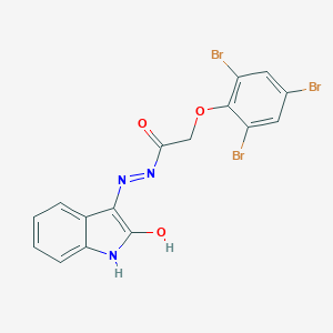 N'-(2-oxo-1,2-dihydro-3H-indol-3-ylidene)-2-(2,4,6-tribromophenoxy)acetohydrazide