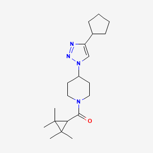 4-(4-cyclopentyl-1H-1,2,3-triazol-1-yl)-1-[(2,2,3,3-tetramethylcyclopropyl)carbonyl]piperidine