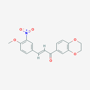 1-(2,3-dihydro-1,4-benzodioxin-6-yl)-3-(4-methoxy-3-nitrophenyl)-2-propen-1-one