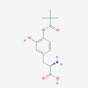 molecular formula C14H19NO5 B039060 L-3-(3-羟基-4-叔丁酰氧基苯基)丙氨酸 CAS No. 122551-95-5