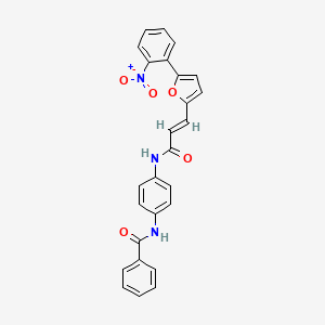 N-[4-({3-[5-(2-nitrophenyl)-2-furyl]acryloyl}amino)phenyl]benzamide