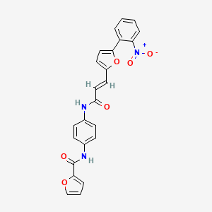 N-[4-({3-[5-(2-nitrophenyl)-2-furyl]acryloyl}amino)phenyl]-2-furamide