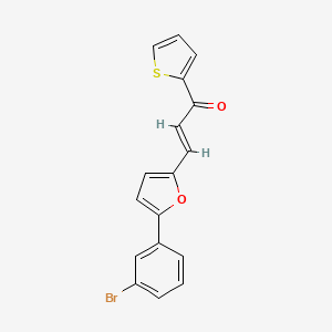 molecular formula C17H11BrO2S B3906066 3-[5-(3-bromophenyl)-2-furyl]-1-(2-thienyl)-2-propen-1-one 