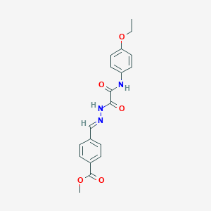 molecular formula C19H19N3O5 B390608 methyl 4-((E)-{[(4-ethoxyanilino)(oxo)acetyl]hydrazono}methyl)benzoate 