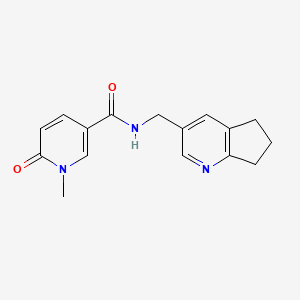 molecular formula C16H17N3O2 B3906089 N-(6,7-dihydro-5H-cyclopenta[b]pyridin-3-ylmethyl)-1-methyl-6-oxo-1,6-dihydropyridine-3-carboxamide 