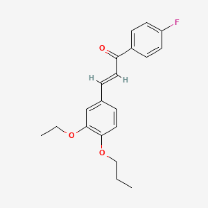 3-(3-ethoxy-4-propoxyphenyl)-1-(4-fluorophenyl)-2-propen-1-one