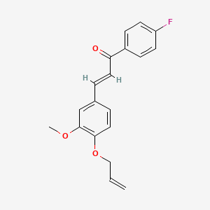 molecular formula C19H17FO3 B3906096 3-[4-(allyloxy)-3-methoxyphenyl]-1-(4-fluorophenyl)-2-propen-1-one 