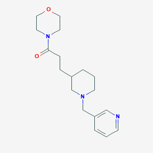 molecular formula C18H27N3O2 B3906147 4-{3-[1-(3-pyridinylmethyl)-3-piperidinyl]propanoyl}morpholine 