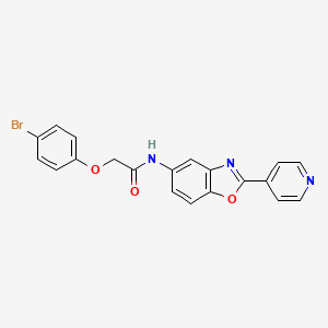 2-(4-bromophenoxy)-N-[2-(4-pyridinyl)-1,3-benzoxazol-5-yl]acetamide