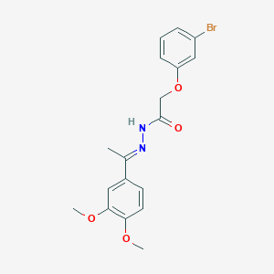 molecular formula C18H19BrN2O4 B390616 2-(3-bromophenoxy)-N'-[1-(3,4-dimethoxyphenyl)ethylidene]acetohydrazide 