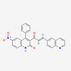 6-nitro-4-phenyl-3-[3-(6-quinolinyl)acryloyl]-2(1H)-quinolinone