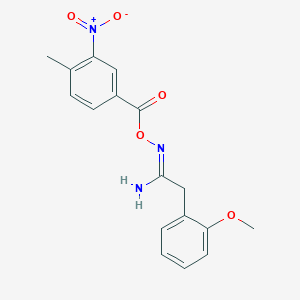 molecular formula C17H17N3O5 B3906178 2-(2-methoxyphenyl)-N'-[(4-methyl-3-nitrobenzoyl)oxy]ethanimidamide 