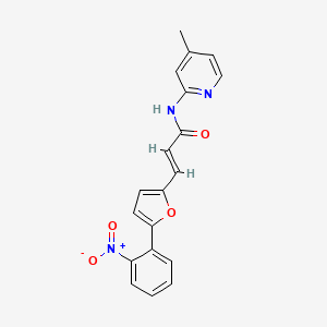 N-(4-methyl-2-pyridinyl)-3-[5-(2-nitrophenyl)-2-furyl]acrylamide
