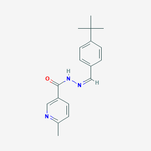 molecular formula C18H21N3O B390619 N'-[(Z)-(4-tert-butylphenyl)methylidene]-6-methylpyridine-3-carbohydrazide 