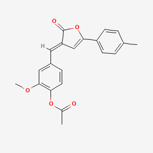 2-methoxy-4-{[5-(4-methylphenyl)-2-oxo-3(2H)-furanylidene]methyl}phenyl acetate