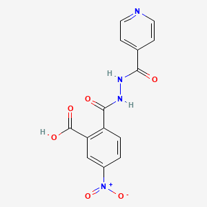 molecular formula C14H10N4O6 B3906220 2-[(2-isonicotinoylhydrazino)carbonyl]-5-nitrobenzoic acid 