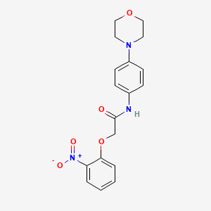 molecular formula C18H19N3O5 B3906228 N-[4-(4-morpholinyl)phenyl]-2-(2-nitrophenoxy)acetamide 