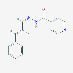 molecular formula C16H15N3O B390623 N'-(2-methyl-3-phenyl-2-propenylidene)isonicotinohydrazide 