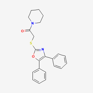 molecular formula C22H22N2O2S B3906238 1-{[(4,5-diphenyl-1,3-oxazol-2-yl)thio]acetyl}piperidine CAS No. 59716-73-3