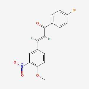 molecular formula C16H12BrNO4 B3906246 1-(4-bromophenyl)-3-(4-methoxy-3-nitrophenyl)-2-propen-1-one 