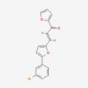 3-[5-(3-bromophenyl)-2-furyl]-1-(2-furyl)-2-propen-1-one