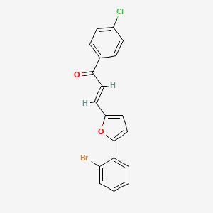 molecular formula C19H12BrClO2 B3906263 3-[5-(2-bromophenyl)-2-furyl]-1-(4-chlorophenyl)-2-propen-1-one 