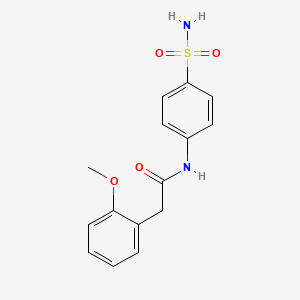 molecular formula C15H16N2O4S B3906265 N-[4-(aminosulfonyl)phenyl]-2-(2-methoxyphenyl)acetamide 