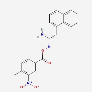molecular formula C20H17N3O4 B3906336 N'-[(4-methyl-3-nitrobenzoyl)oxy]-2-(1-naphthyl)ethanimidamide 