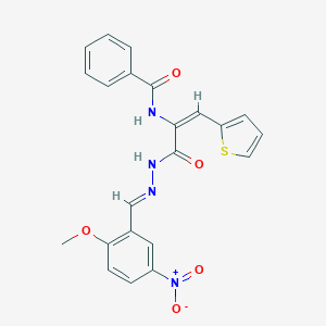 N-[1-[(2-{5-nitro-2-methoxybenzylidene}hydrazino)carbonyl]-2-(2-thienyl)vinyl]benzamide