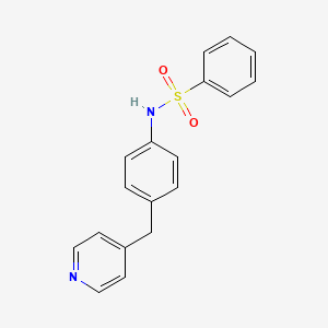 molecular formula C18H16N2O2S B3906345 N-[4-(4-pyridinylmethyl)phenyl]benzenesulfonamide 