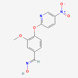 molecular formula C13H11N3O5 B3906358 3-methoxy-4-[(5-nitro-2-pyridinyl)oxy]benzaldehyde oxime 