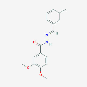 molecular formula C17H18N2O3 B390637 3,4-dimethoxy-N'-(3-methylbenzylidene)benzohydrazide 