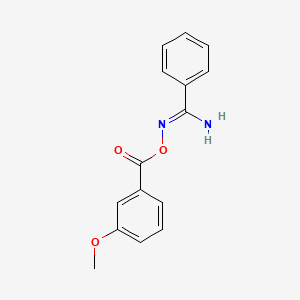 molecular formula C15H14N2O3 B3906371 N'-[(3-methoxybenzoyl)oxy]benzenecarboximidamide 