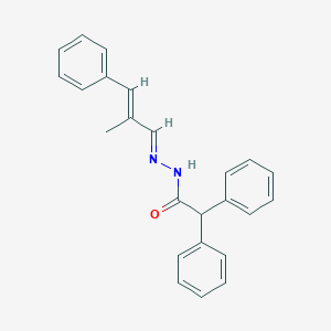 molecular formula C24H22N2O B390640 N'-(2-methyl-3-phenyl-2-propenylidene)-2,2-diphenylacetohydrazide 