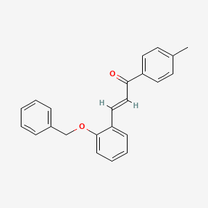 molecular formula C23H20O2 B3906400 3-[2-(benzyloxy)phenyl]-1-(4-methylphenyl)-2-propen-1-one 