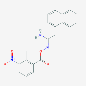 molecular formula C20H17N3O4 B3906428 N'-[(2-methyl-3-nitrobenzoyl)oxy]-2-(1-naphthyl)ethanimidamide 
