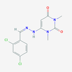 2,4-dichlorobenzaldehyde (1,3-dimethyl-2,6-dioxo-1,2,3,6-tetrahydro-4-pyrimidinyl)hydrazone