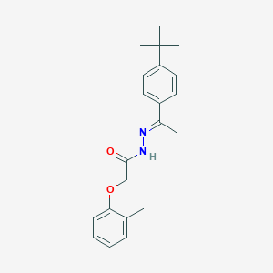 molecular formula C21H26N2O2 B390645 N'-[1-(4-tert-butylphenyl)ethylidene]-2-(2-methylphenoxy)acetohydrazide 