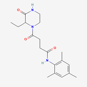 4-(2-ethyl-3-oxopiperazin-1-yl)-N-mesityl-4-oxobutanamide