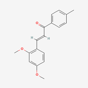 molecular formula C18H18O3 B3906454 3-(2,4-dimethoxyphenyl)-1-(4-methylphenyl)-2-propen-1-one 