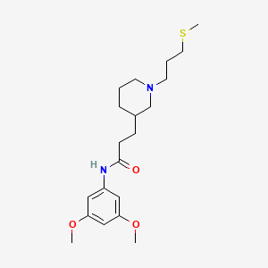 molecular formula C20H32N2O3S B3906455 N-(3,5-dimethoxyphenyl)-3-{1-[3-(methylthio)propyl]-3-piperidinyl}propanamide 