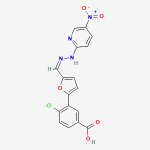 4-chloro-3-{5-[2-(5-nitro-2-pyridinyl)carbonohydrazonoyl]-2-furyl}benzoic acid