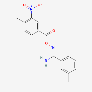 molecular formula C16H15N3O4 B3906504 3-methyl-N'-[(4-methyl-3-nitrobenzoyl)oxy]benzenecarboximidamide 