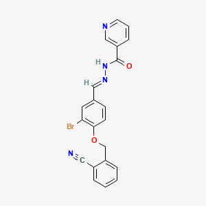N'-{3-bromo-4-[(2-cyanobenzyl)oxy]benzylidene}nicotinohydrazide